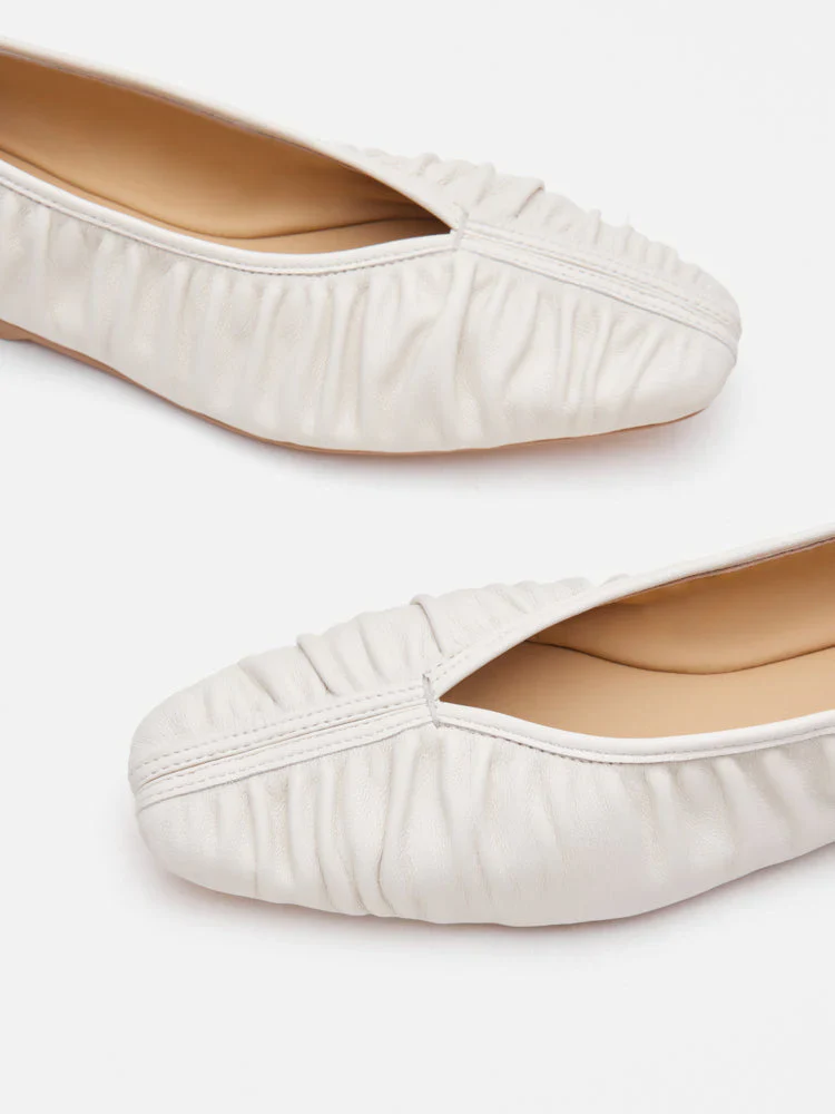 Isabella Gathered Ruched Flats - Image 3