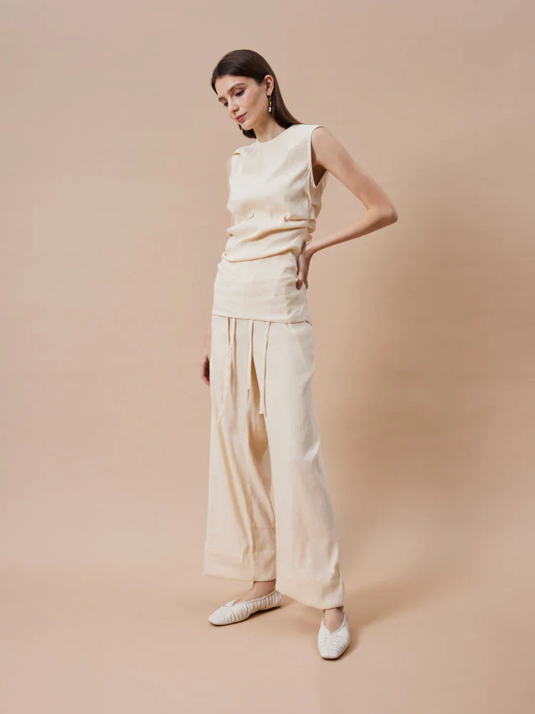 Isabella Gathered Ruched Flats - Image 5