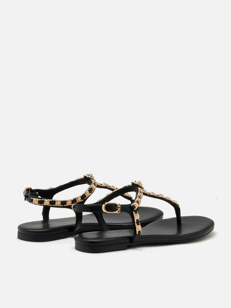 Camelia Embellished T-bar Sandals - Image 14