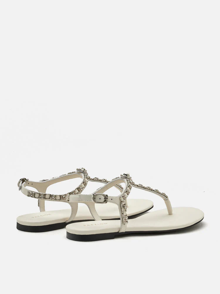 Camelia Embellished T-bar Sandals - Image 7