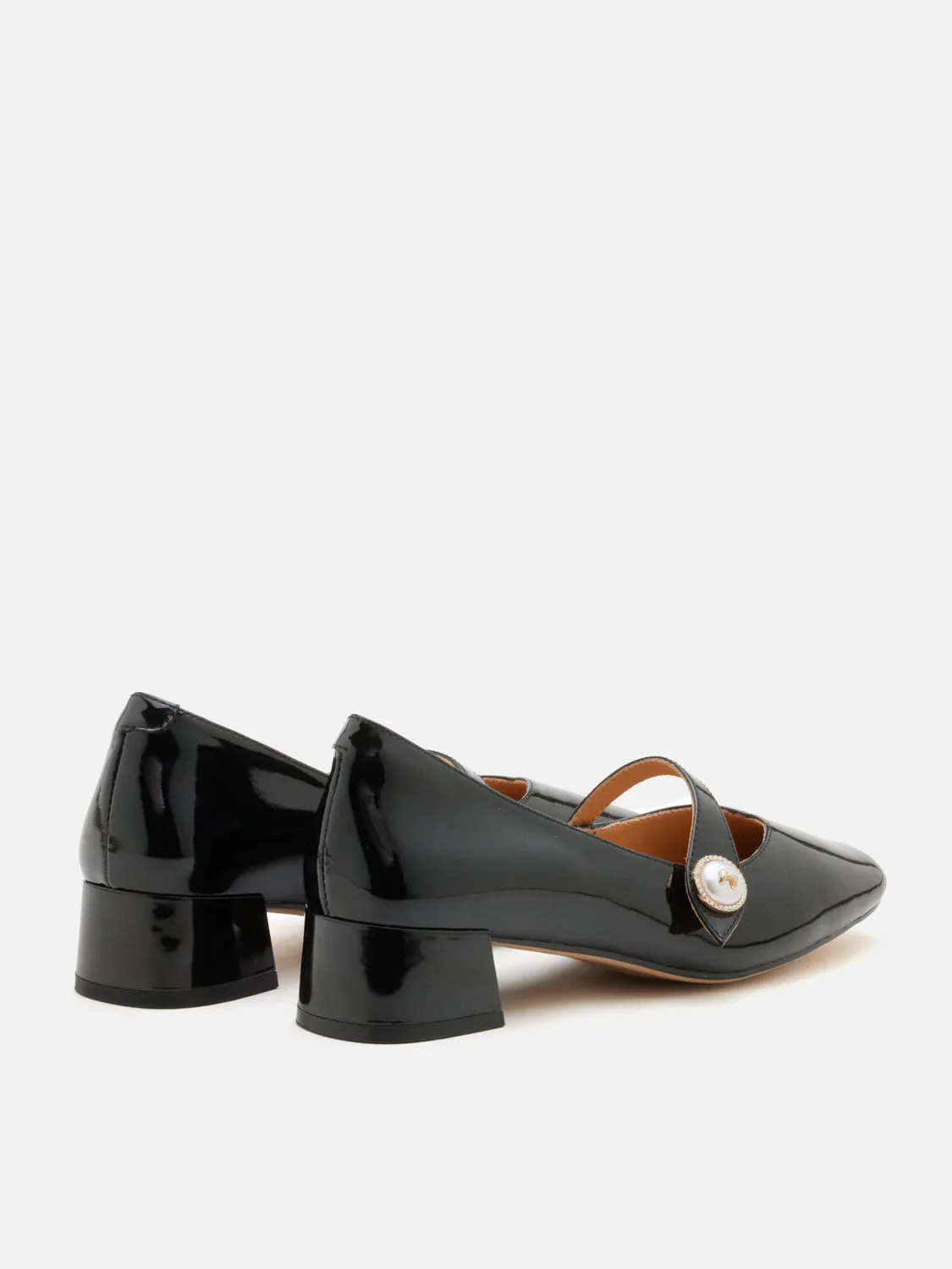 Viorina Crystal Pearl Leather Mary Jane Heels - Image 13