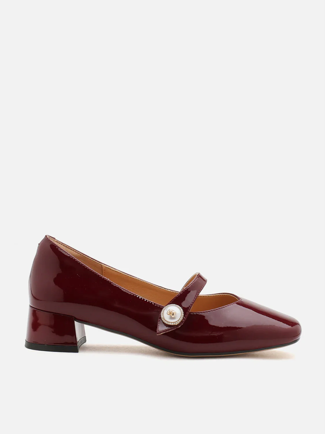 Viorina Crystal Pearl Leather Mary Jane Heels - Image 3