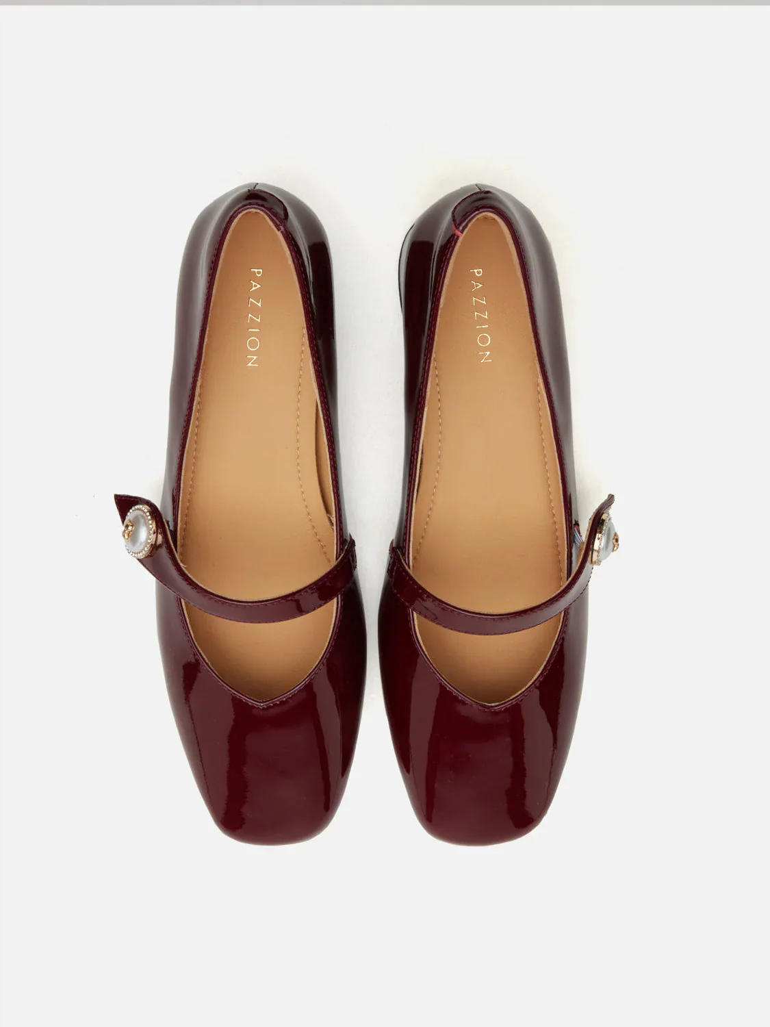 Viorina Crystal Pearl Leather Mary Jane Heels - Image 4