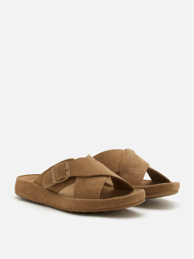 Vivi Criss Cross Suede Slides - Image 8