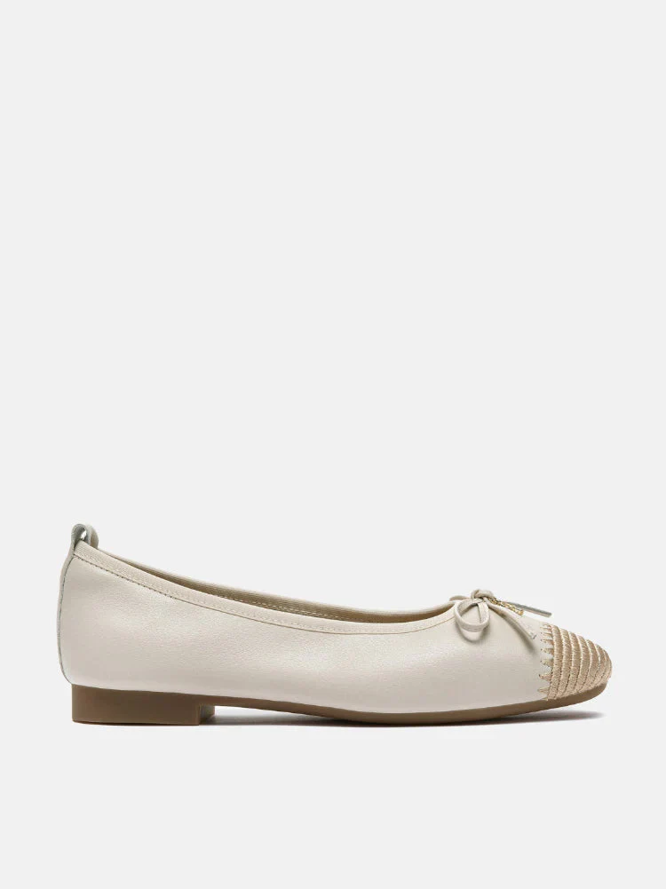 Novalyn Bow Leather Flats - Image 11