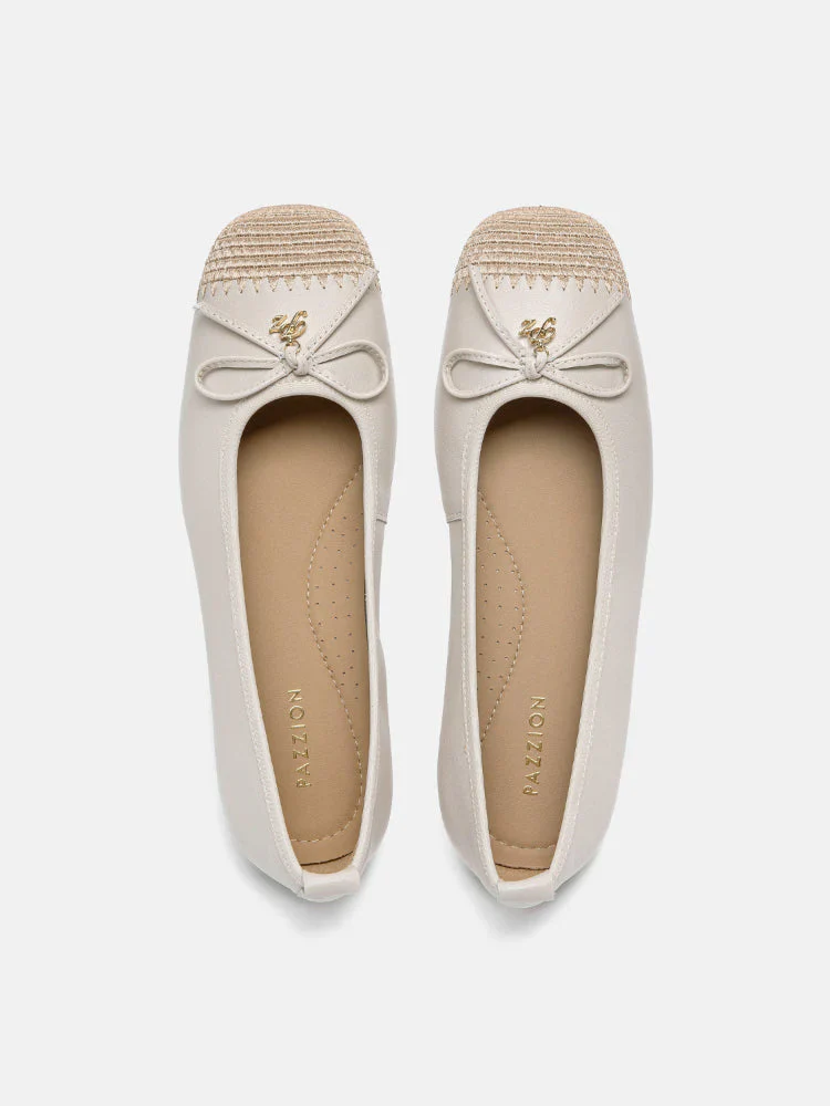 Novalyn Bow Leather Flats - Image 13