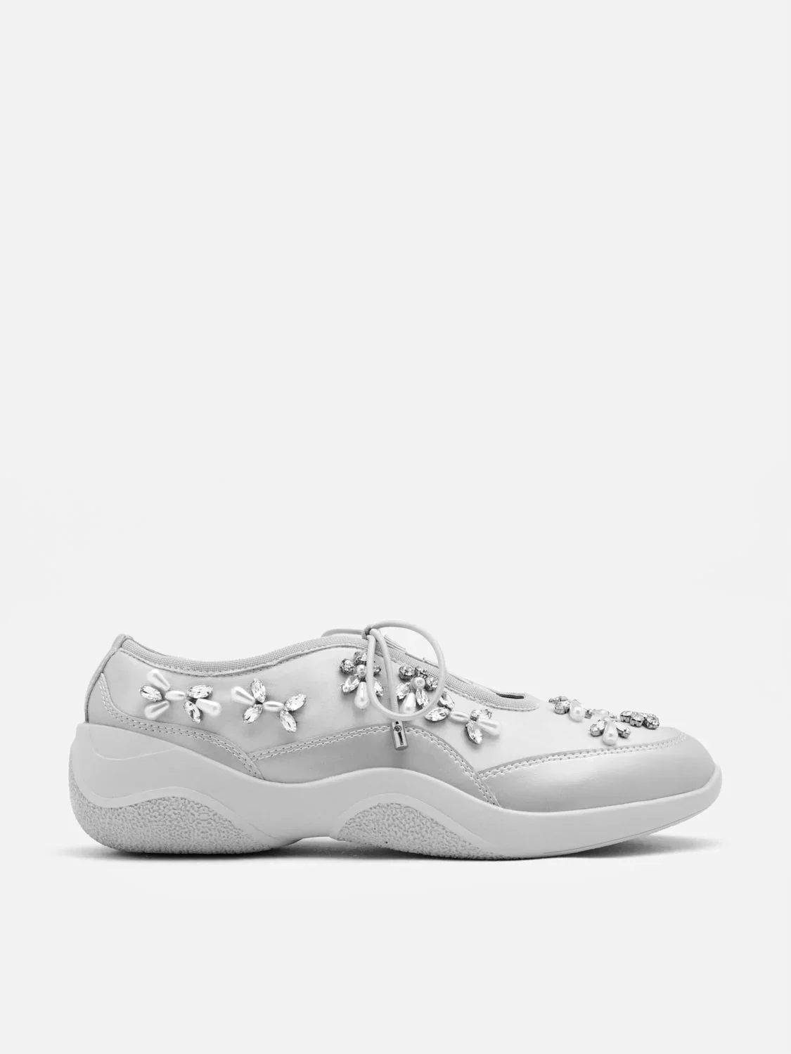 Isabeli Crystal-Embellished Lace-Up Sneakers - Image 11