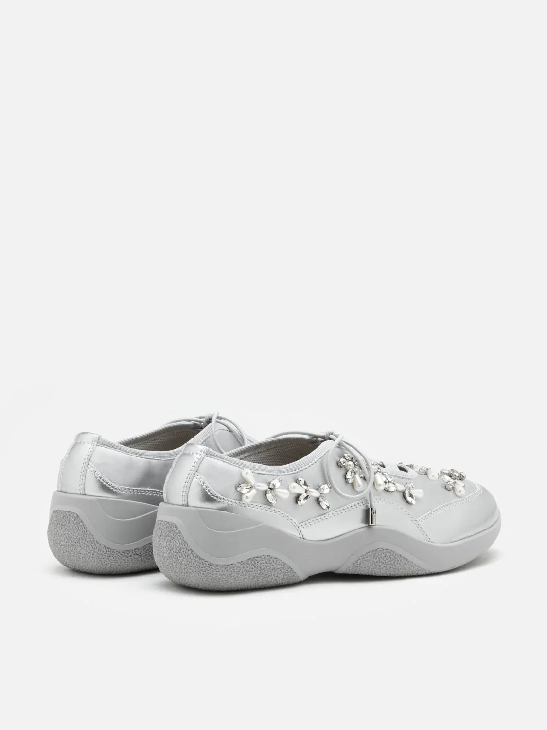 Isabeli Crystal-Embellished Lace-Up Sneakers - Image 14