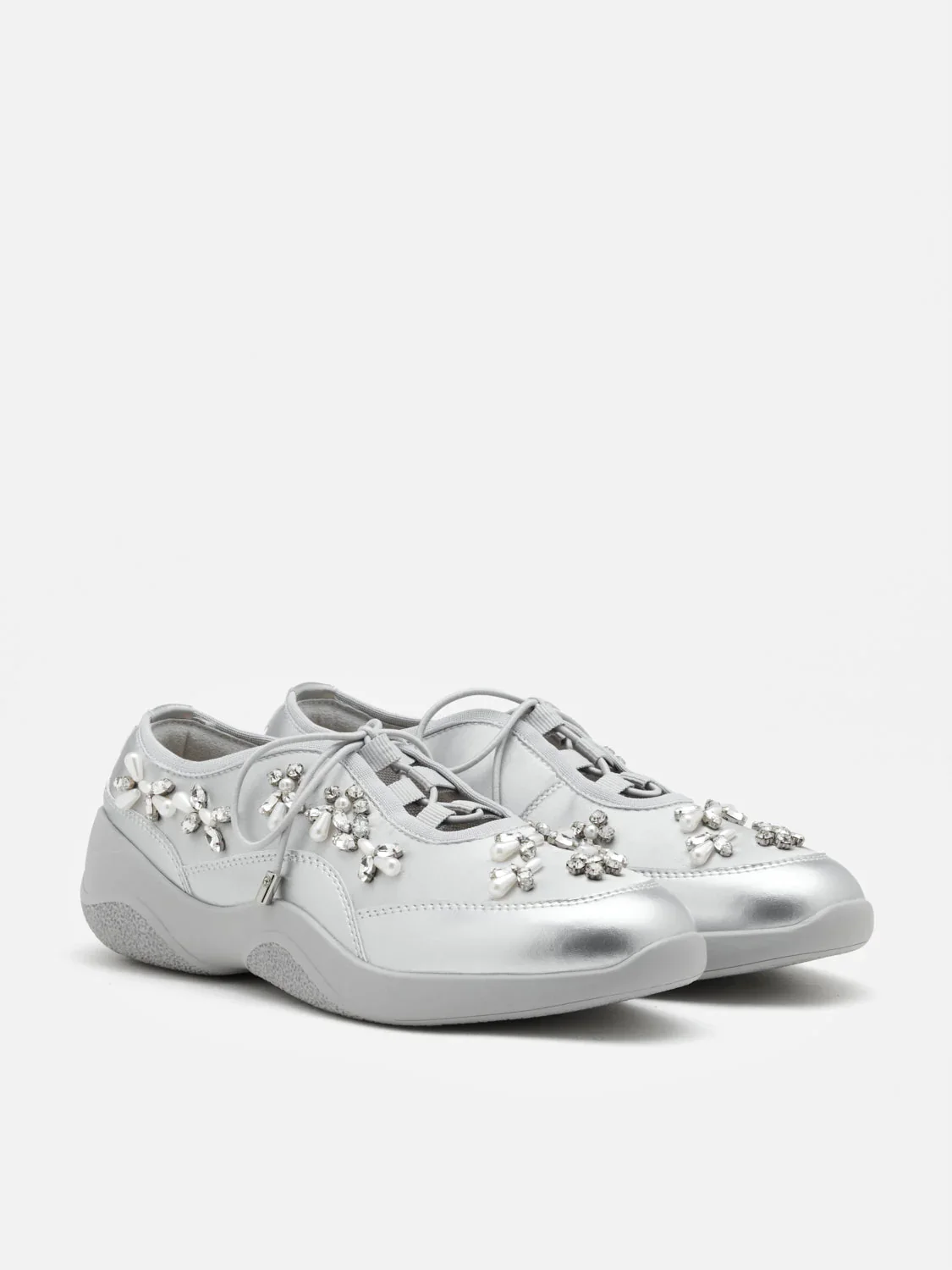Isabeli Crystal-Embellished Lace-Up Sneakers - Image 8