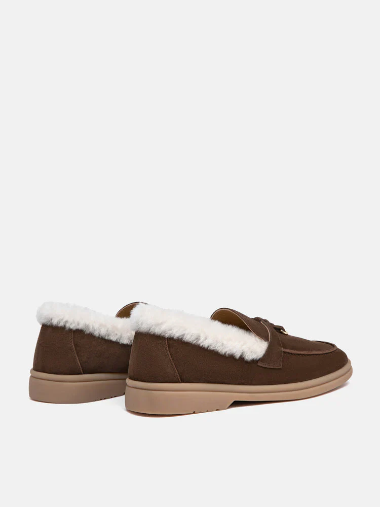 Phemia Knot Detail Wool-Lined Suede Loafers - Image 14