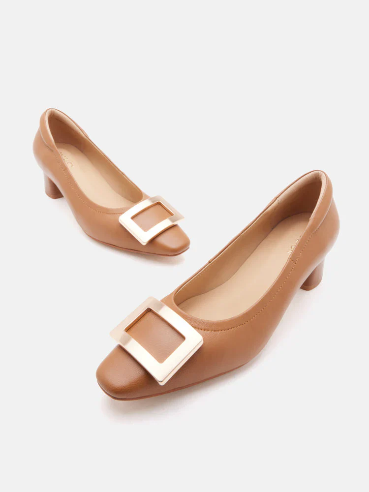 Azalea Buckle Low Block Heels - Image 3