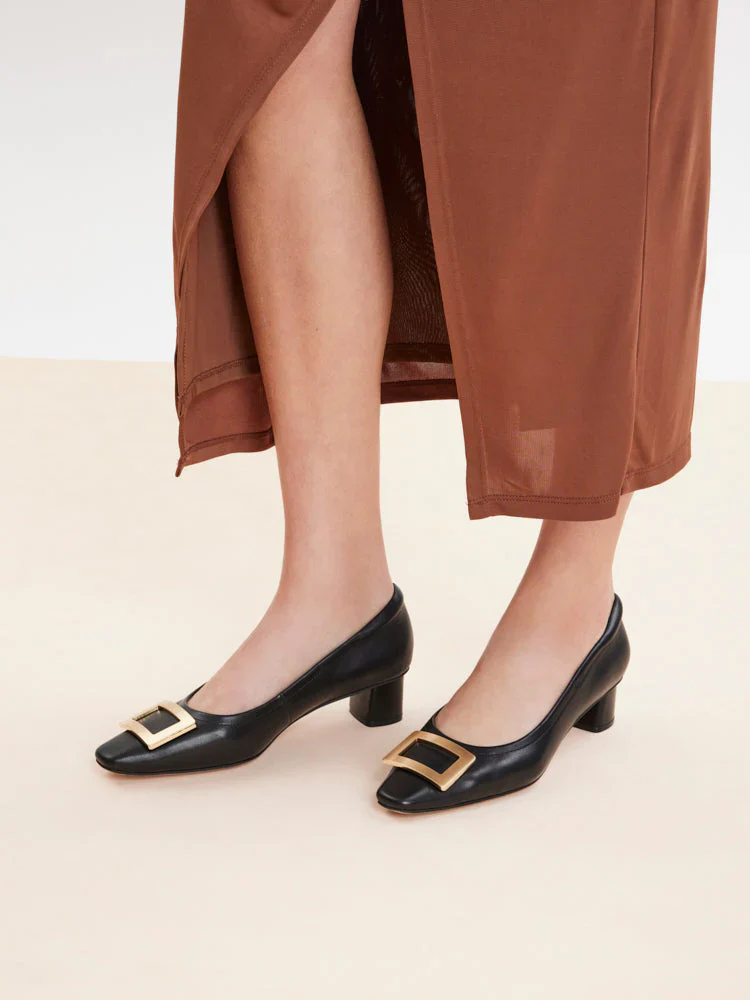 Azalea Buckle Low Block Heels - Image 9