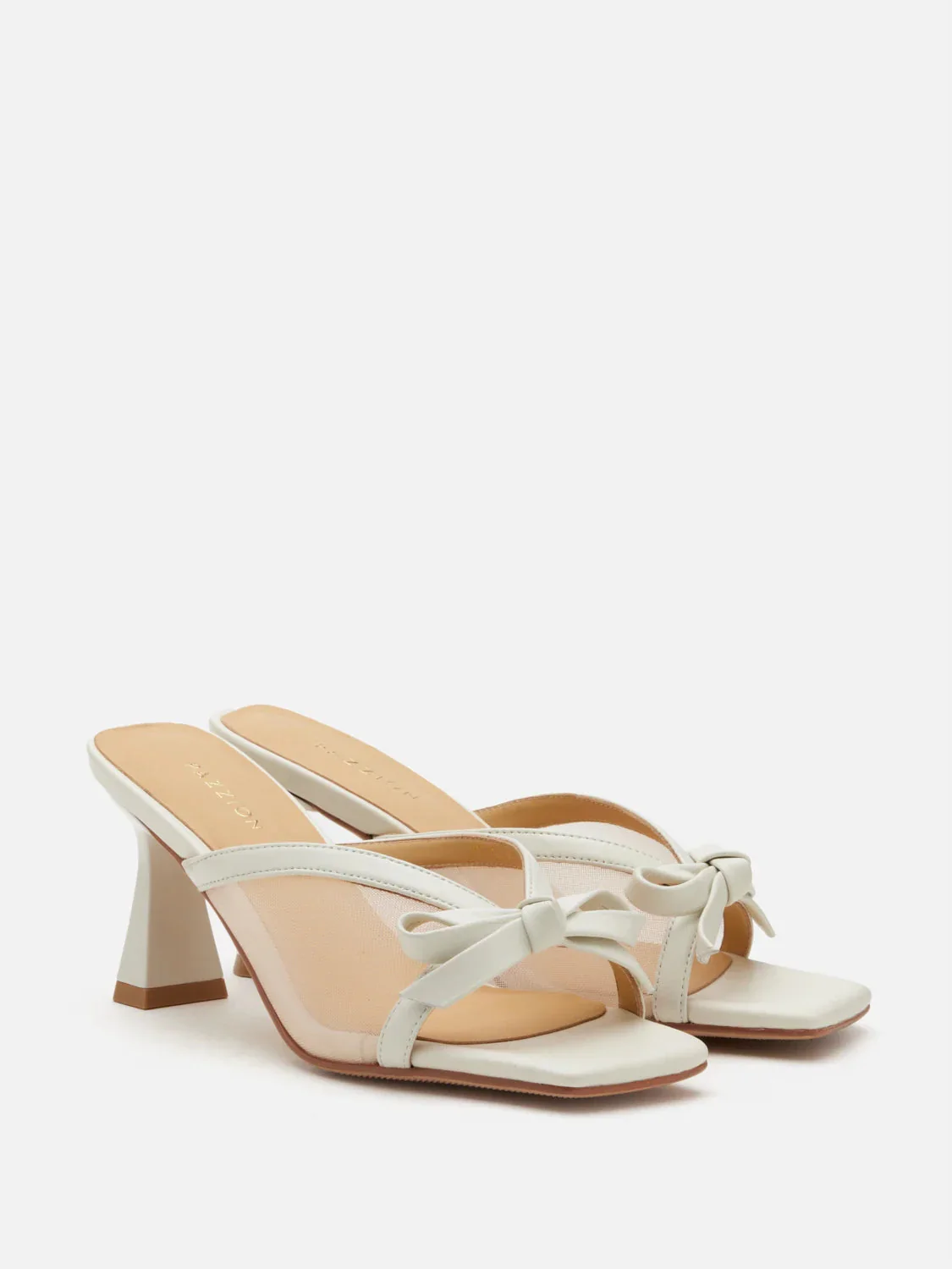Uira Mesh Bow Mule Heels