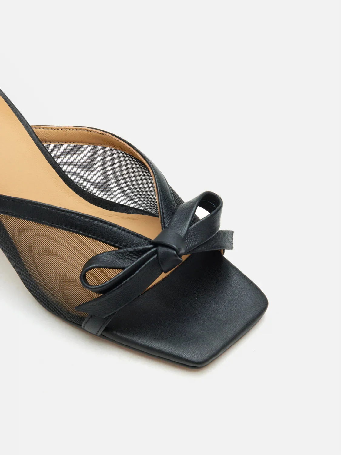 Uira Mesh Bow Mule Heels - Image 10