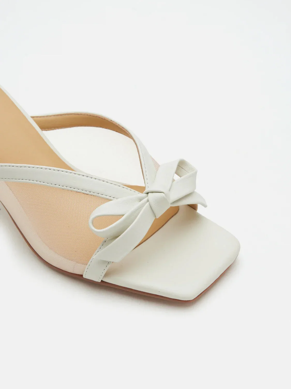 Uira Mesh Bow Mule Heels - Image 3