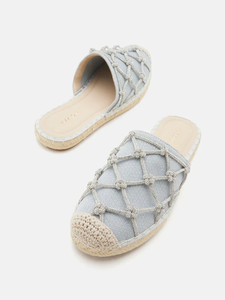 Jaylen Embellished Espadrille Mules - Image 3
