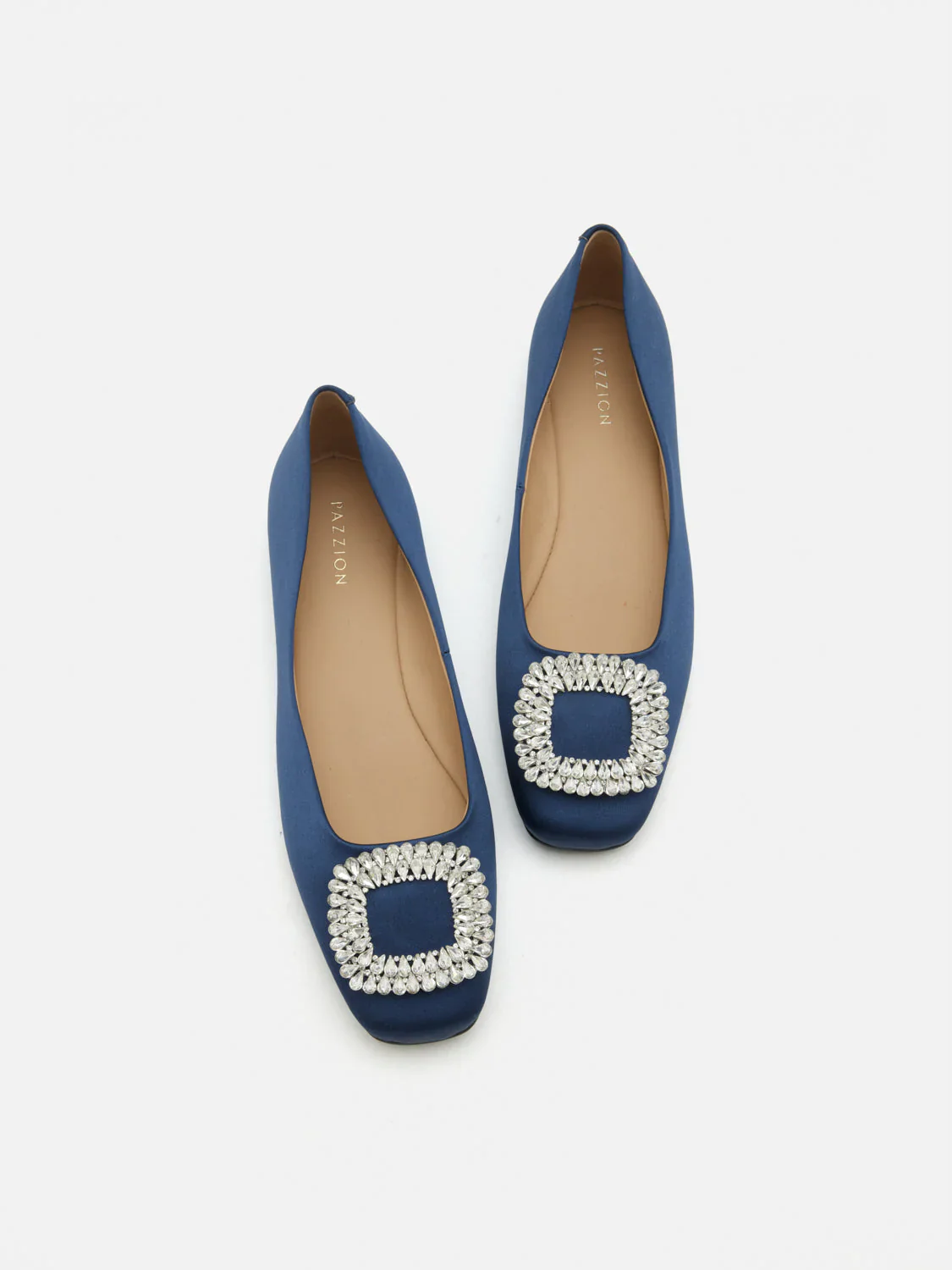 Ulyana Teardrop Crystal Buckle Flats - Image 11