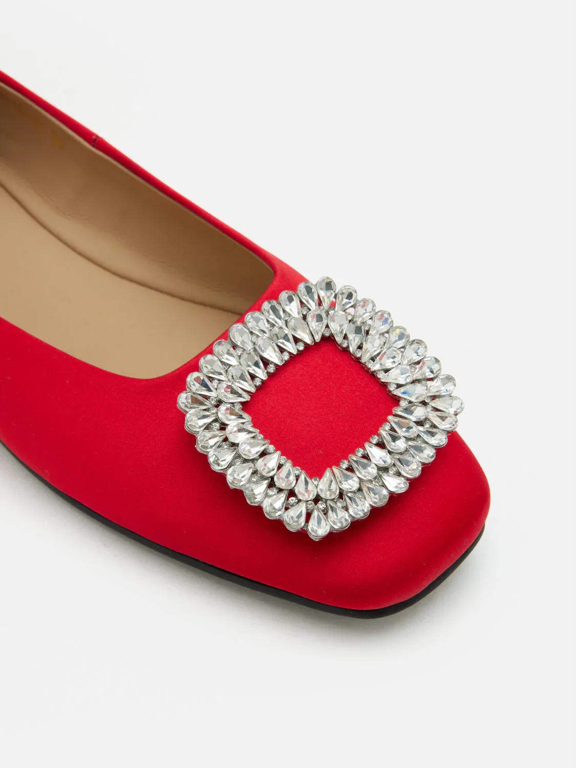 Ulyana Teardrop Crystal Buckle Flats - Image 3