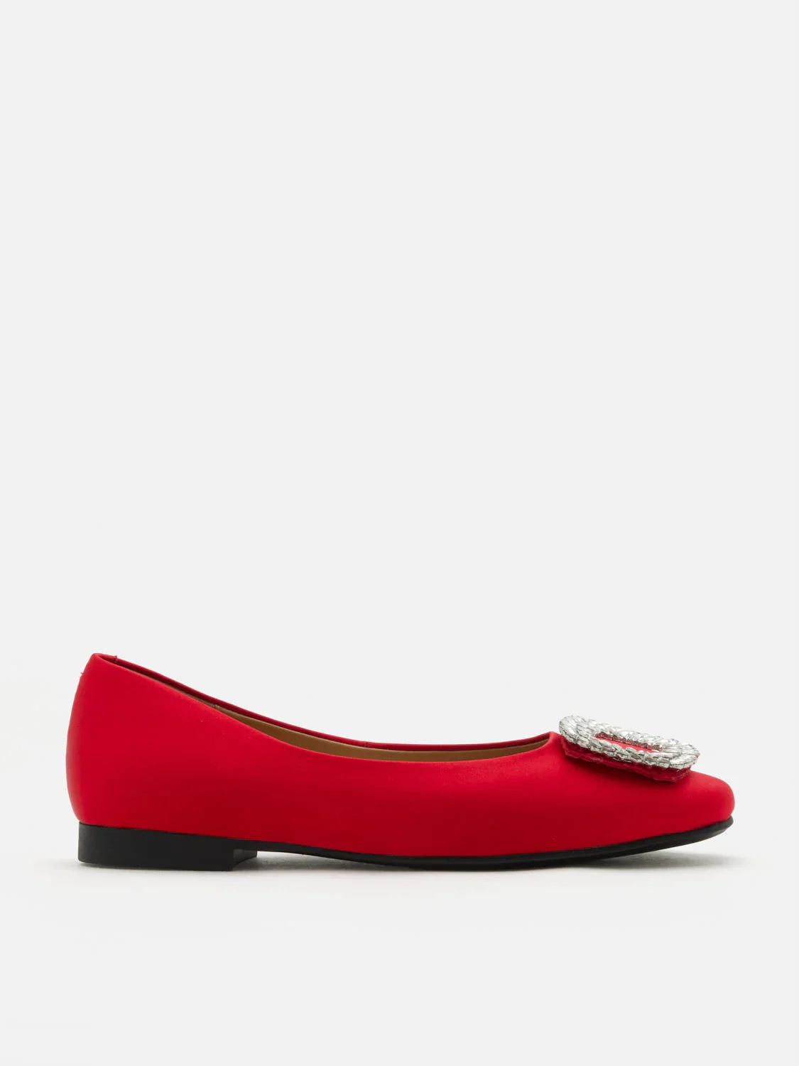 Ulyana Teardrop Crystal Buckle Flats - Image 4