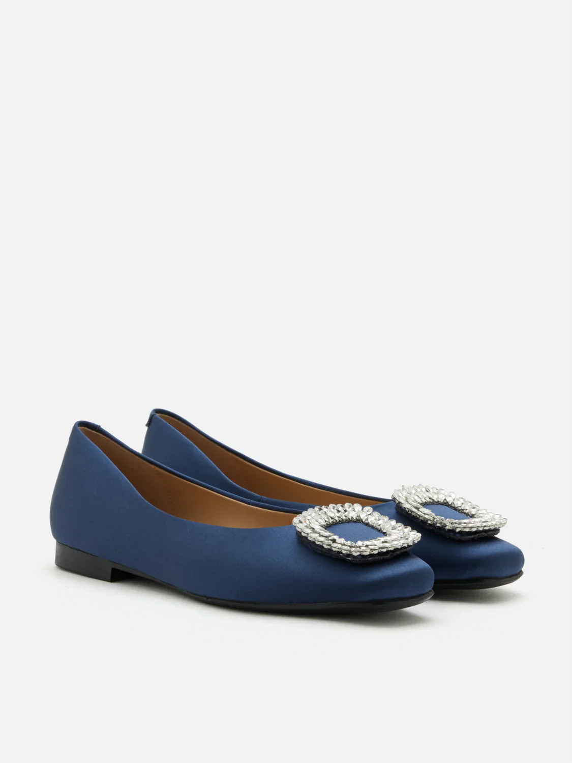 Ulyana Teardrop Crystal Buckle Flats - Image 8