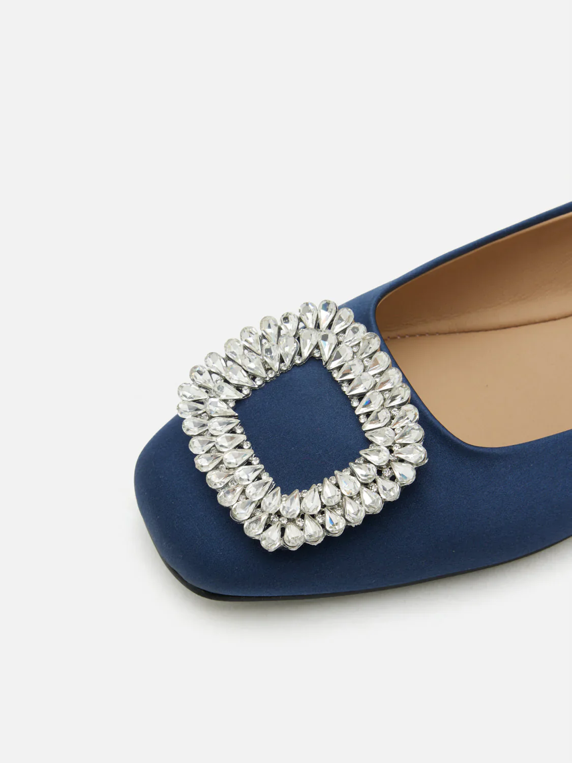 Ulyana Teardrop Crystal Buckle Flats - Image 9