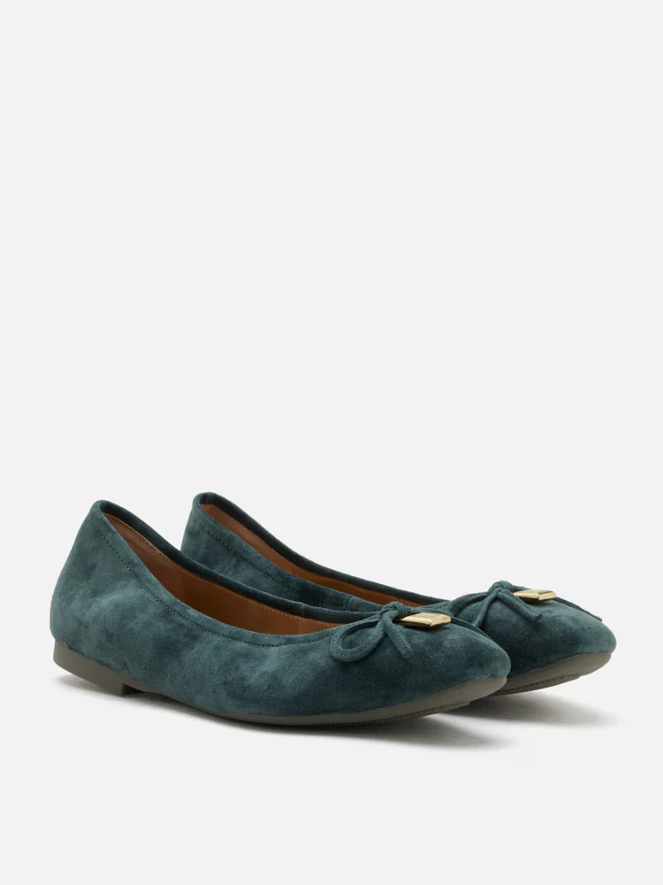 Daria Accented Suede Bow Flats - Image 8
