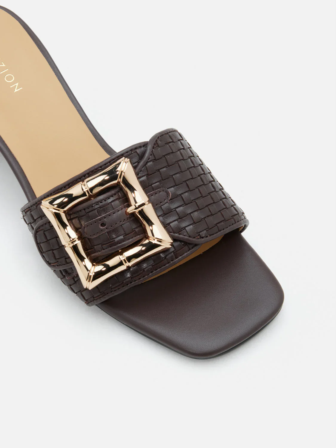 Elarise Woven Buckle Leather Heels - Image 10