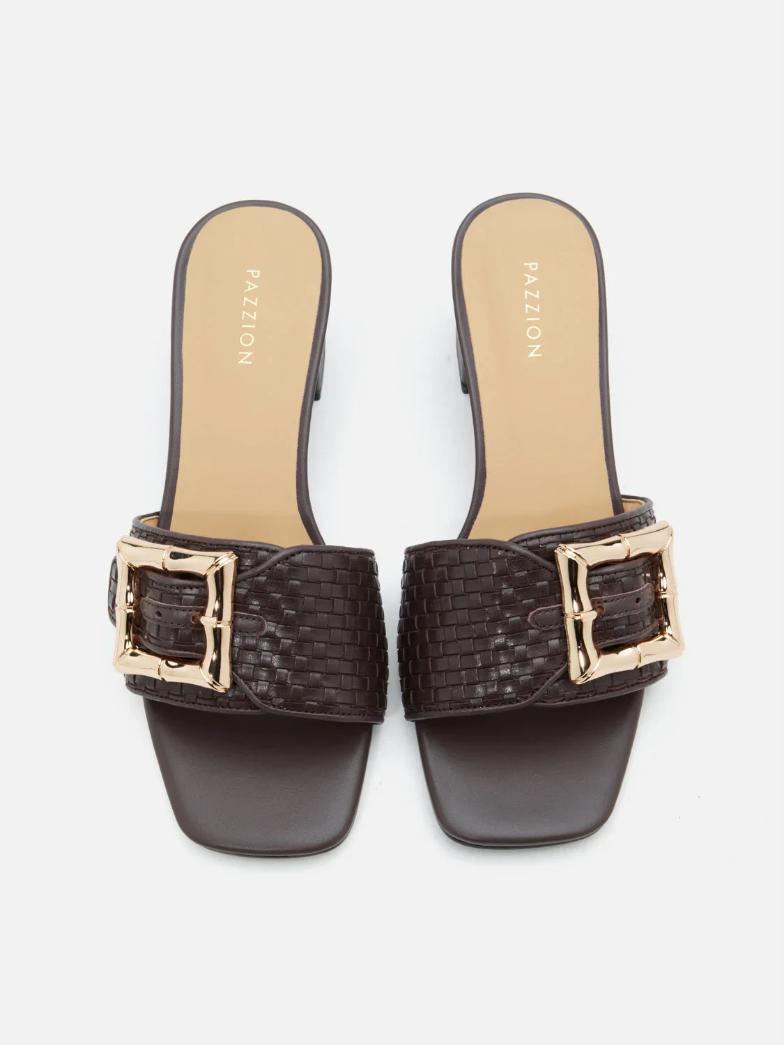 Elarise Woven Buckle Leather Heels - Image 12