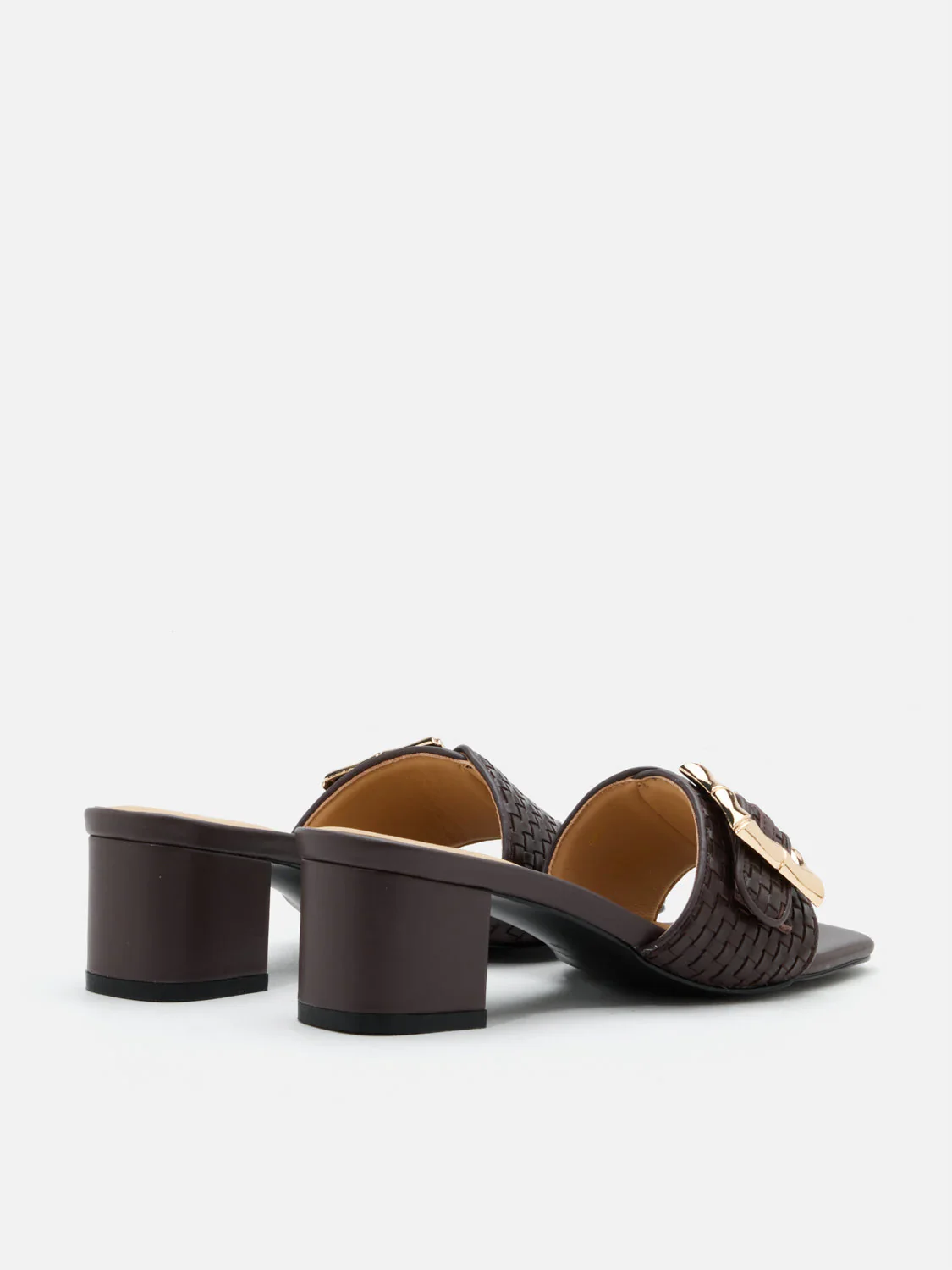 Elarise Woven Buckle Leather Heels - Image 13