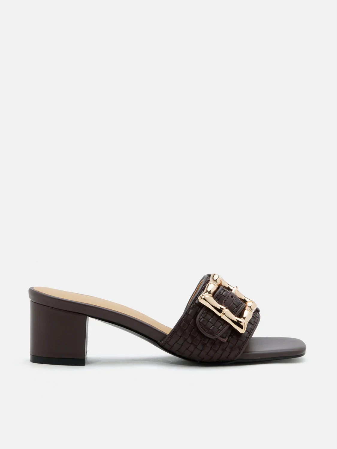 Elarise Woven Buckle Leather Heels - Image 9