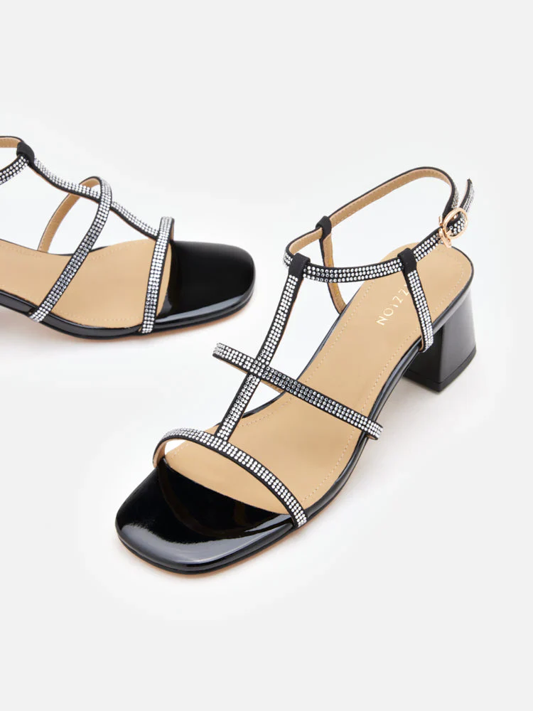 Rumi Crystal Embellished Strappy Sandal Heels - Image 9