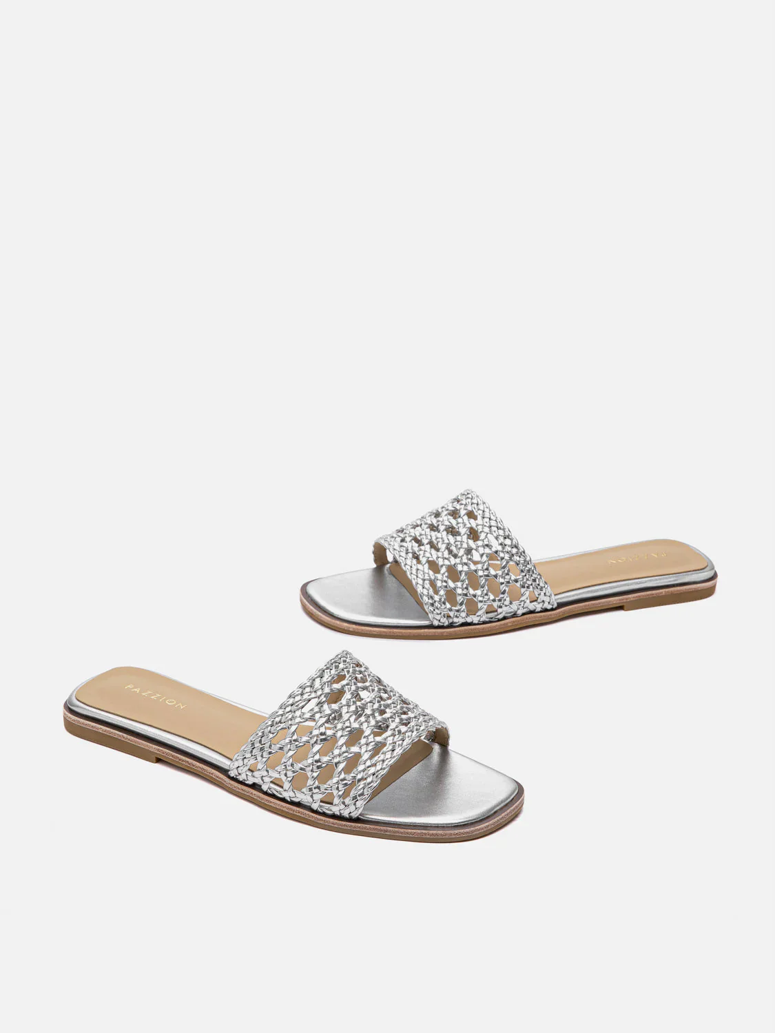 Neralyn Metallic Woven Slides - Image 10