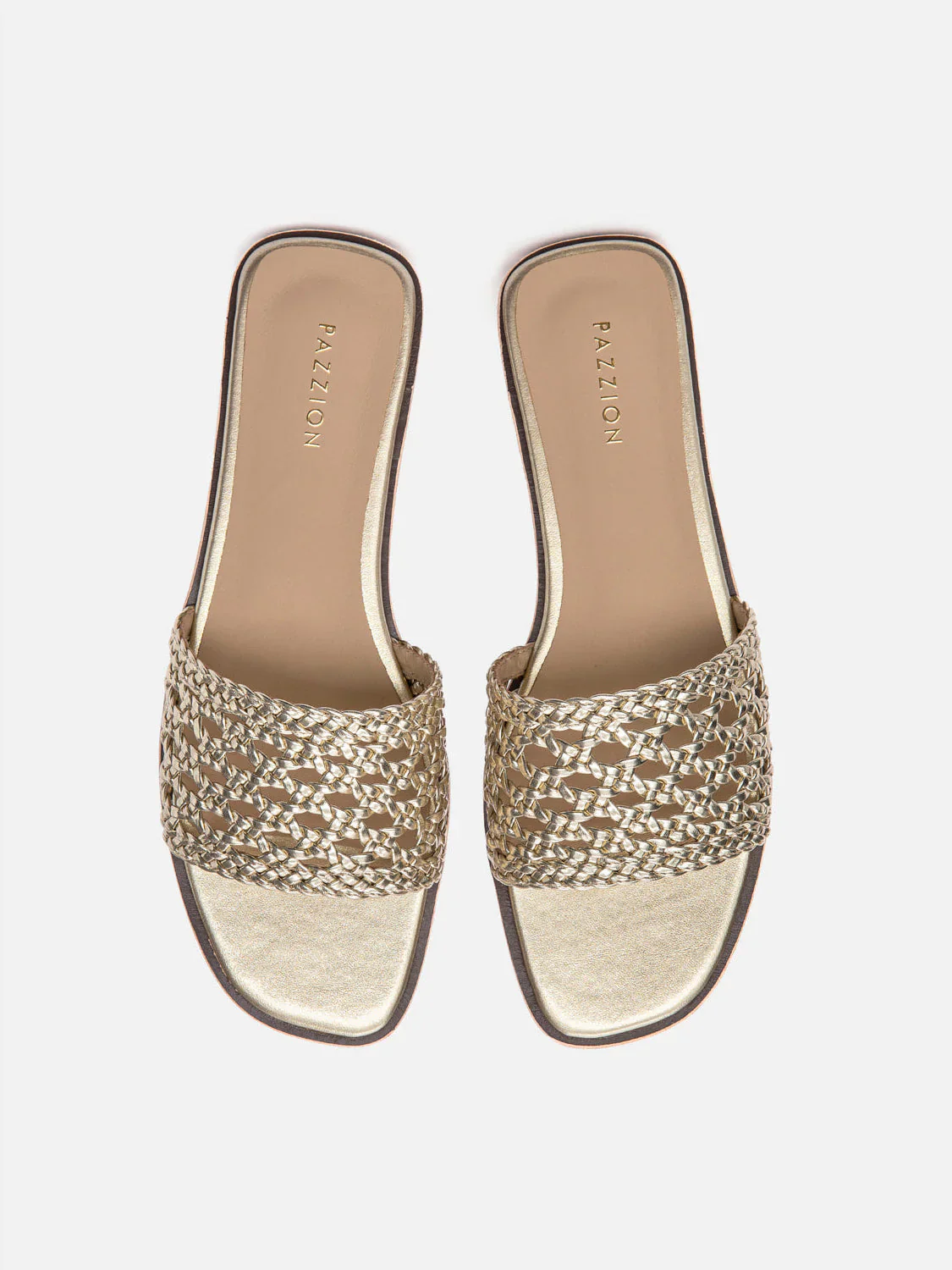 Neralyn Metallic Woven Slides - Image 6