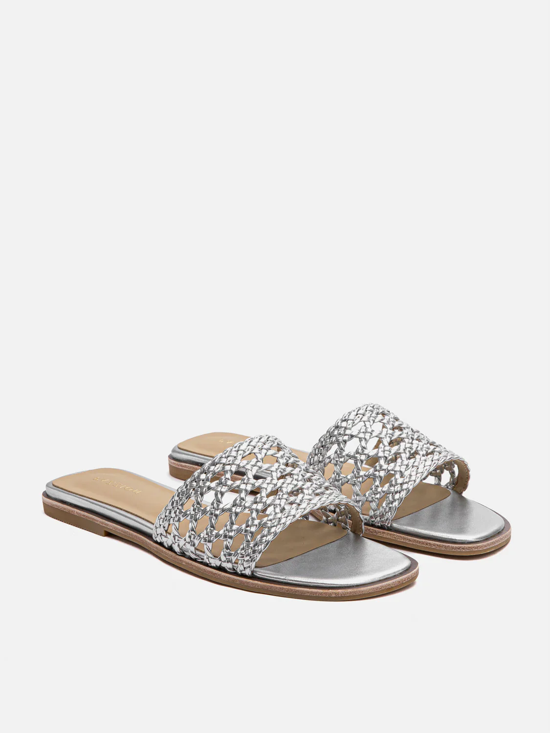 Neralyn Metallic Woven Slides - Image 8