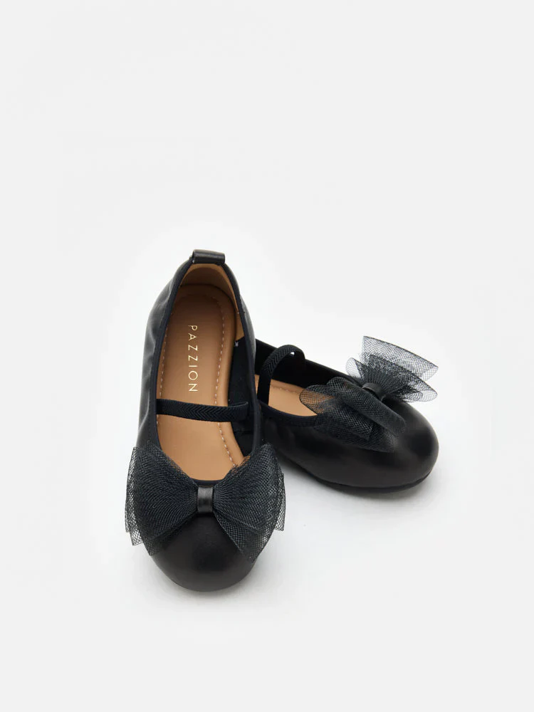 Mini Kylie Tulle Bow Mary Janes - Image 7
