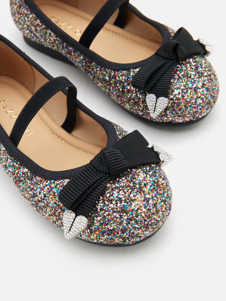 Mini Astoria Glitter Bow Flats - Image 7