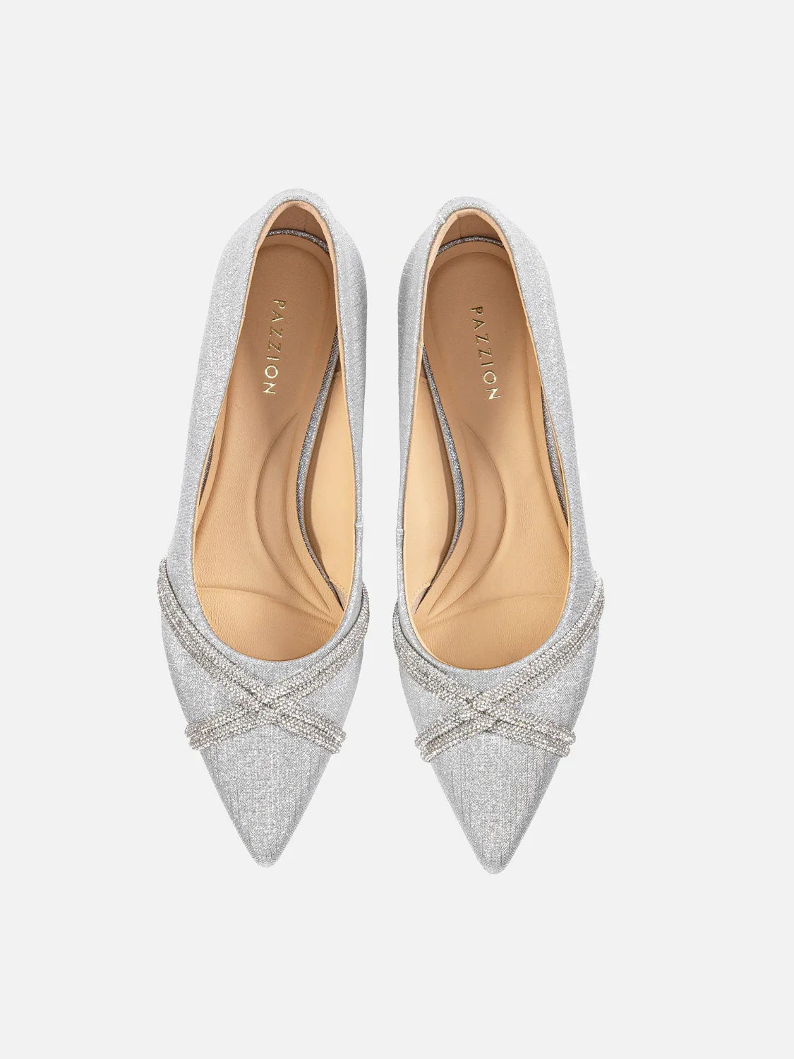 Zoravelle Crystal Embellished Glitter Heels - Image 12