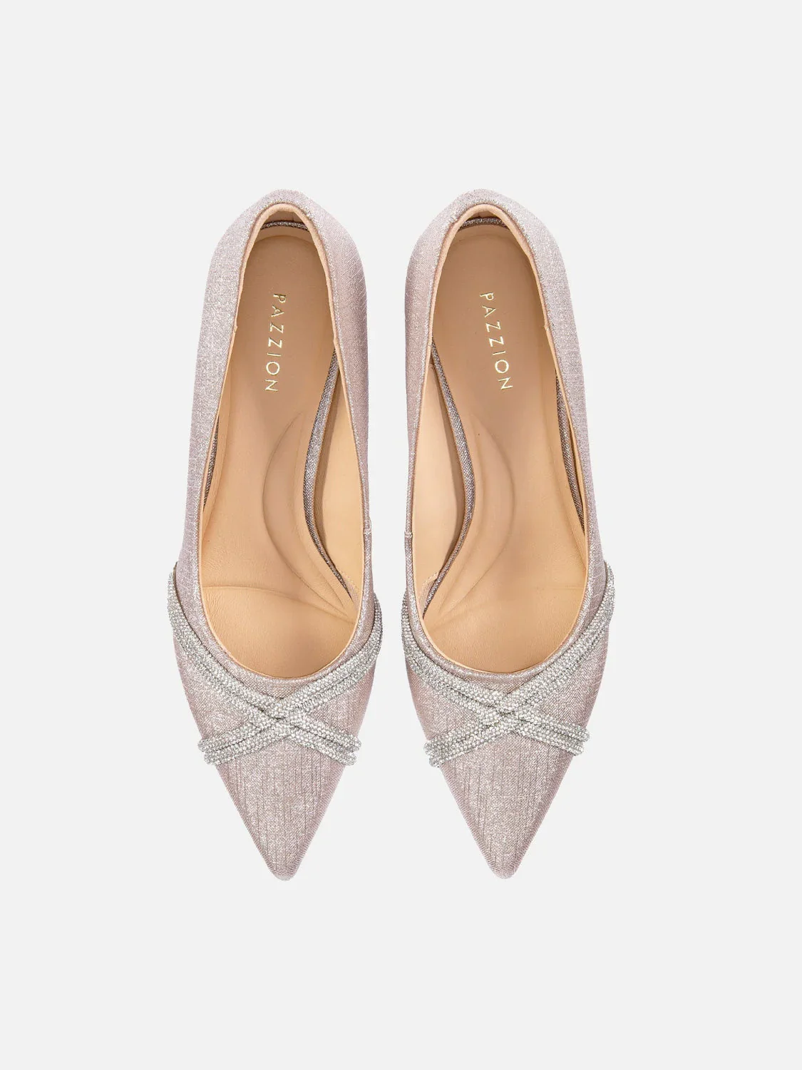 Zoravelle Crystal Embellished Glitter Heels - Image 6
