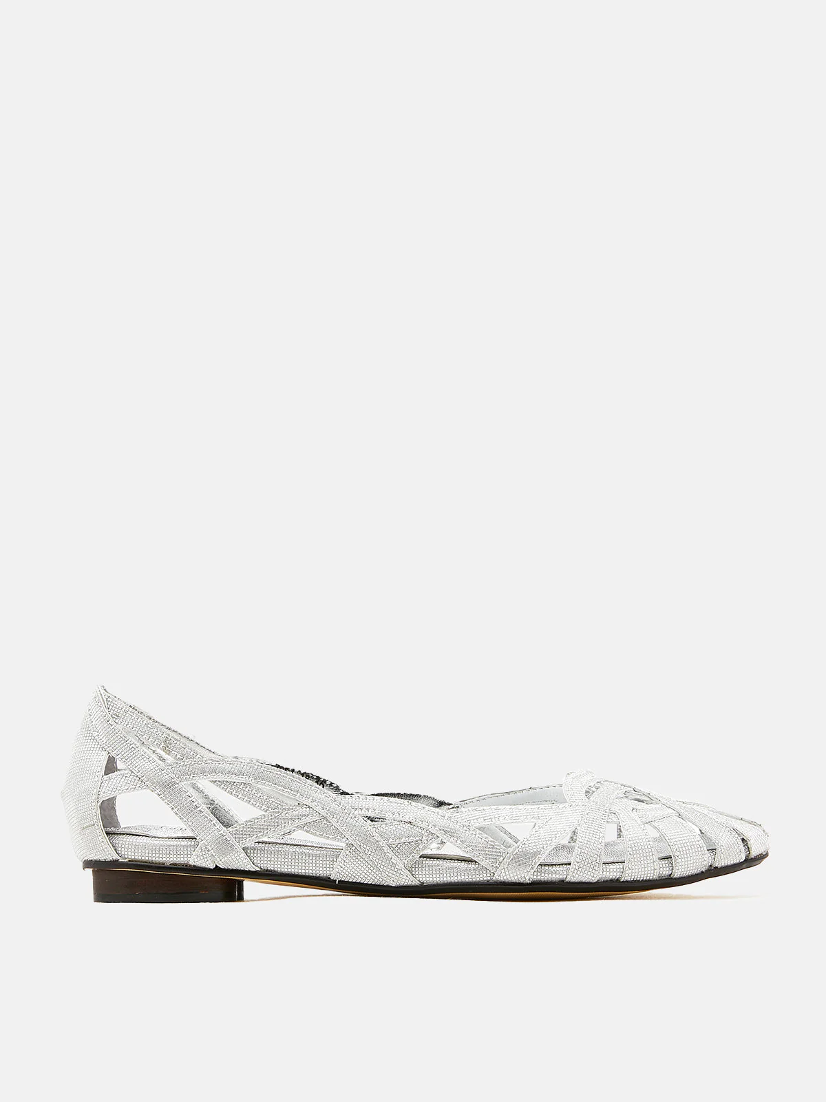 Celina Glitter Weaved Flats - Image 3