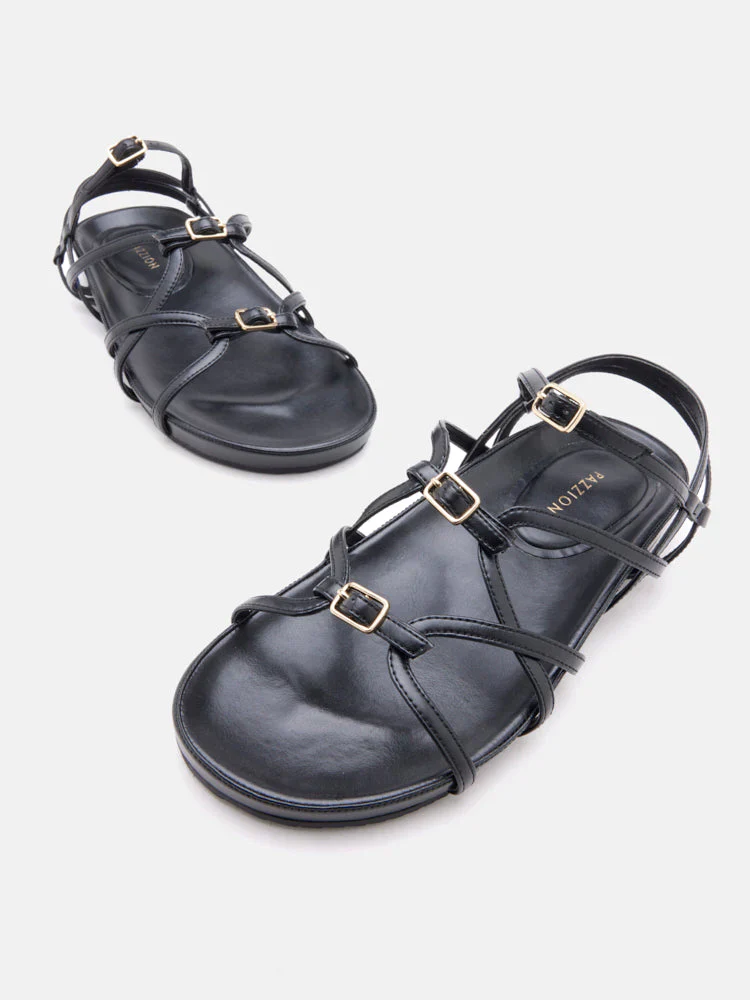 Anica Metallic Cross-Strap Comfort Sandals - Image 10