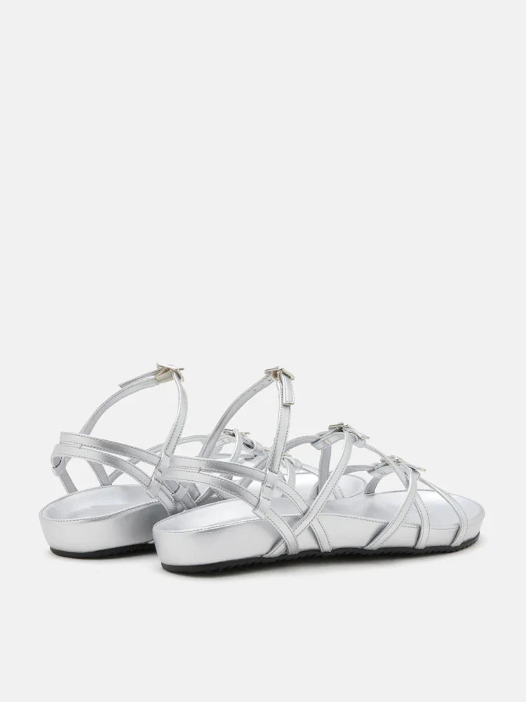 Anica Metallic Cross-Strap Comfort Sandals - Image 7