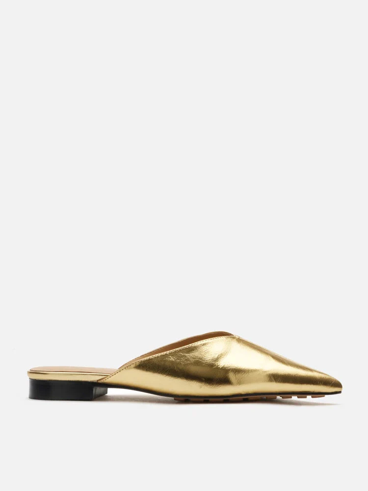 Allie Metallic Pointed Toe Mules - Image 4