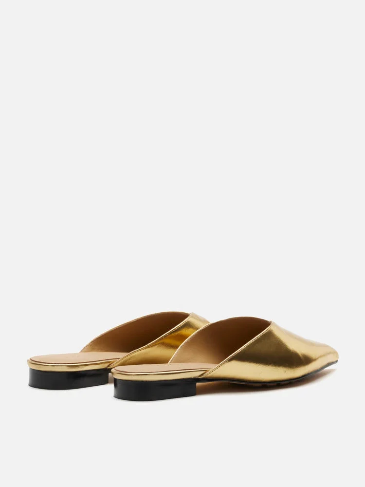 Allie Metallic Pointed Toe Mules - Image 7