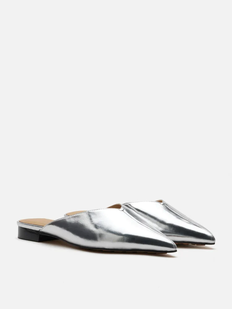 Allie Metallic Pointed Toe Mules - Image 8
