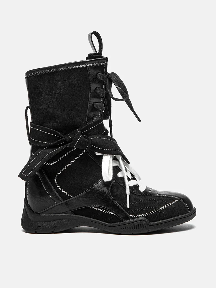Onyx Velvet Laced Boots - Image 11