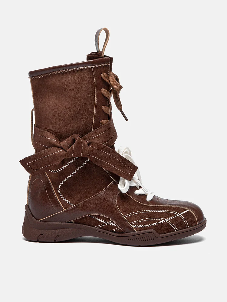 Onyx Velvet Laced Boots - Image 5