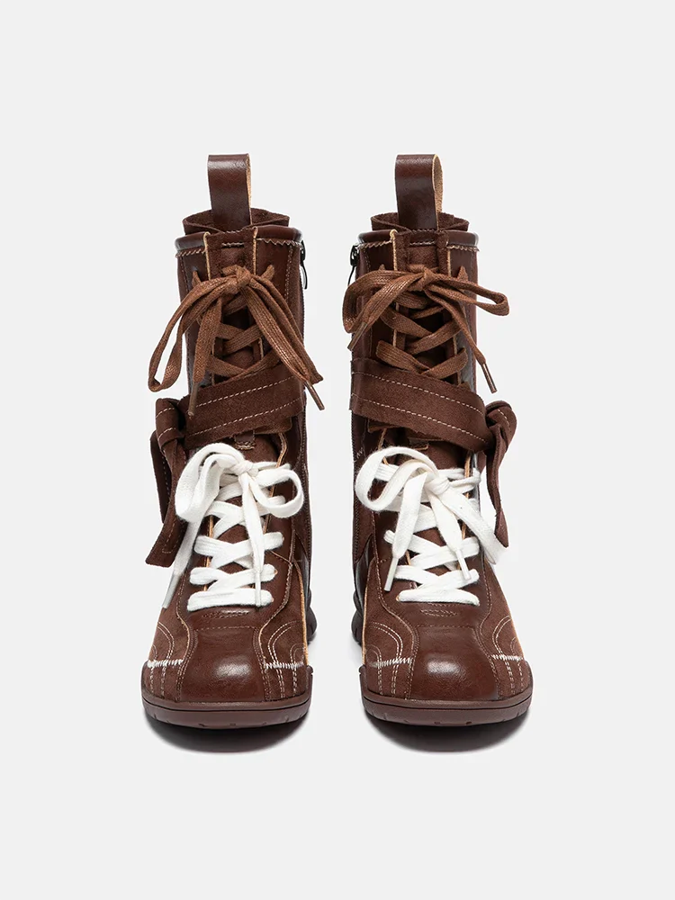 Onyx Velvet Laced Boots - Image 6