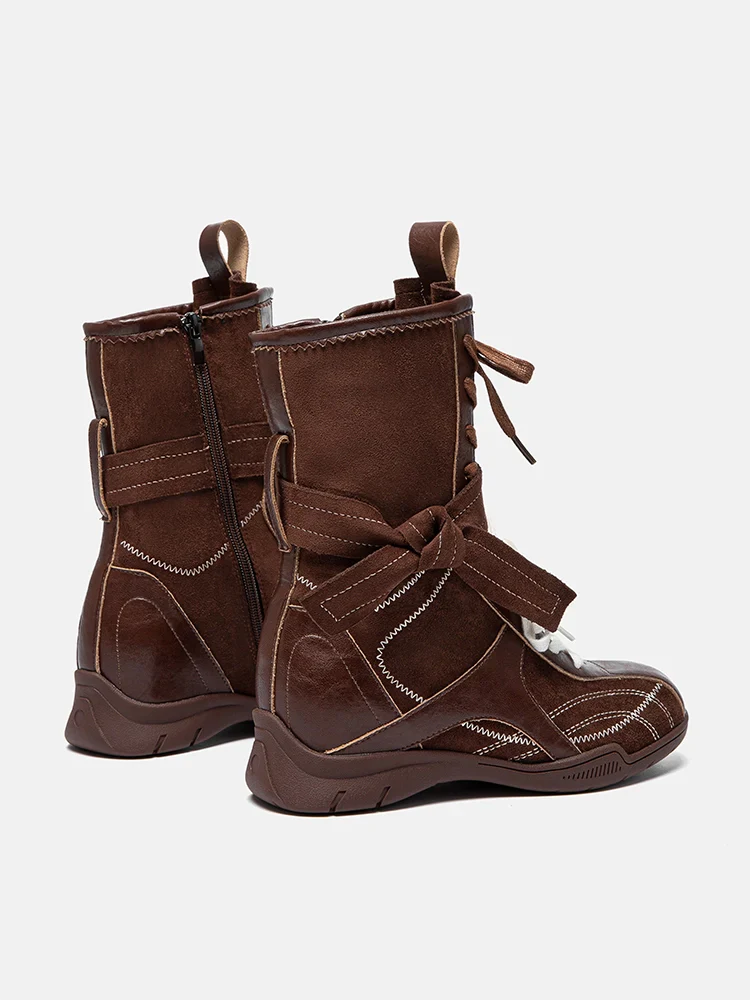 Onyx Velvet Laced Boots - Image 9
