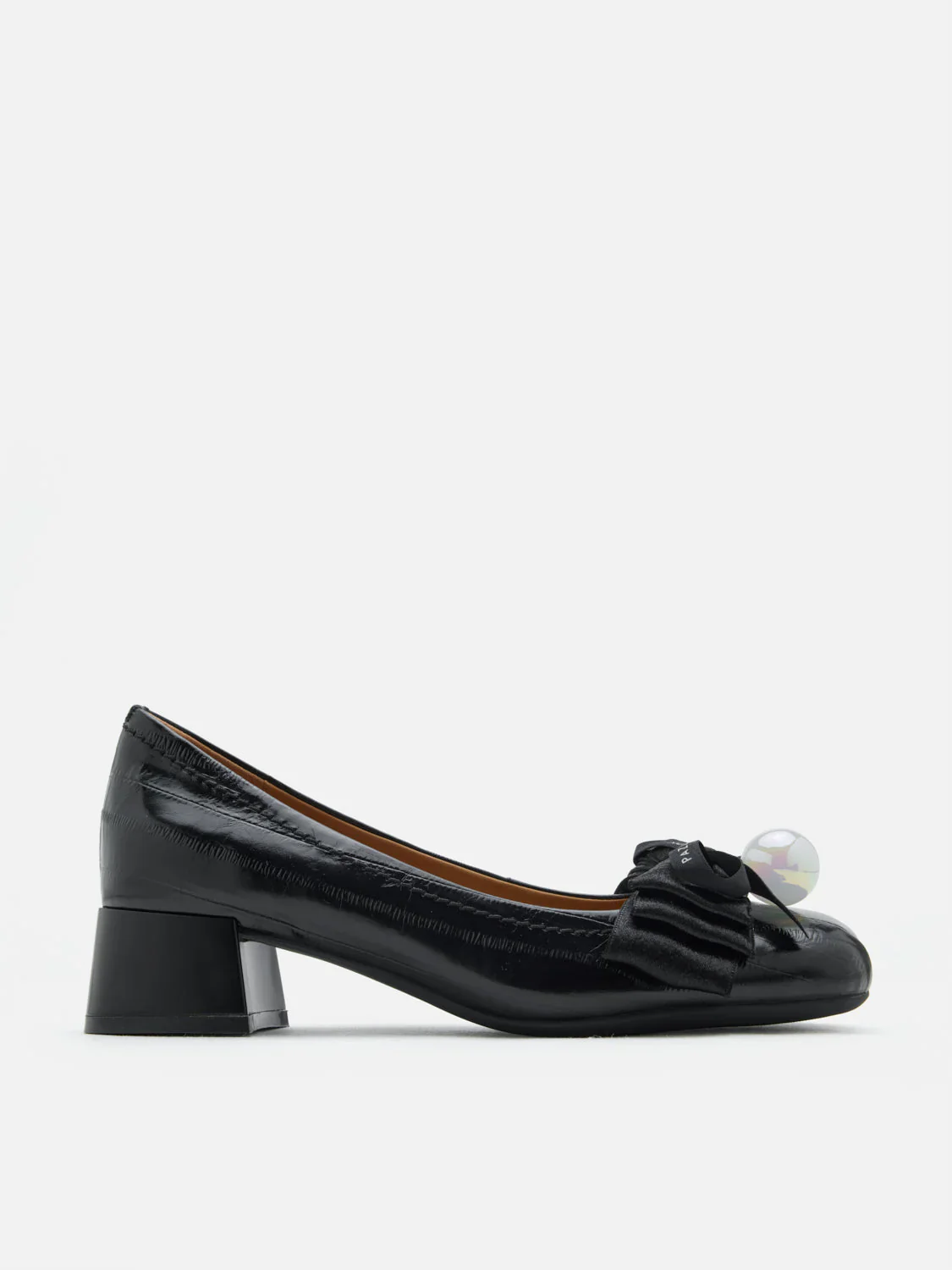 Florianna Ribbon and Pearl Low Block Heels - Image 11