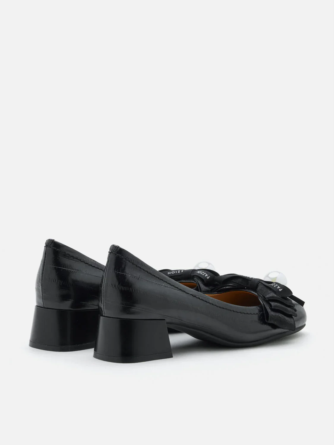 Florianna Ribbon and Pearl Low Block Heels - Image 14